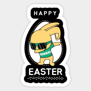 Happy Easter Dabbing Bunny Sticker